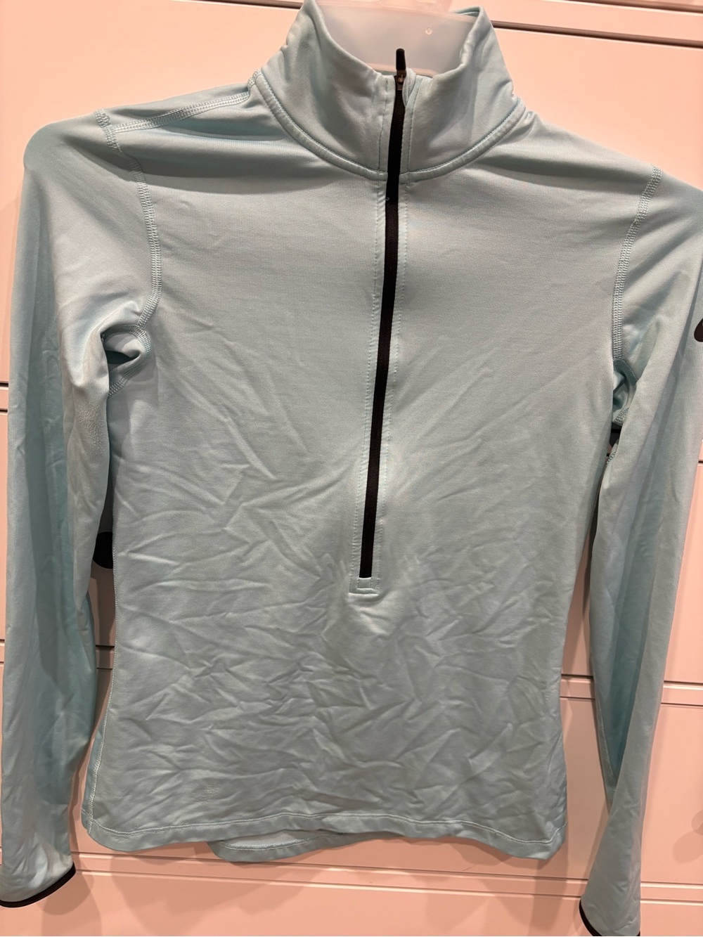 Nike Drifit Light Blue Long Sleeve Half-Zip Top